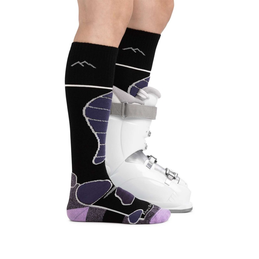 Accessories * | Darn Tough Women'S Function 5 Over-The-Calf Midweight Ski & Snowboard Sock Lower Prices Black