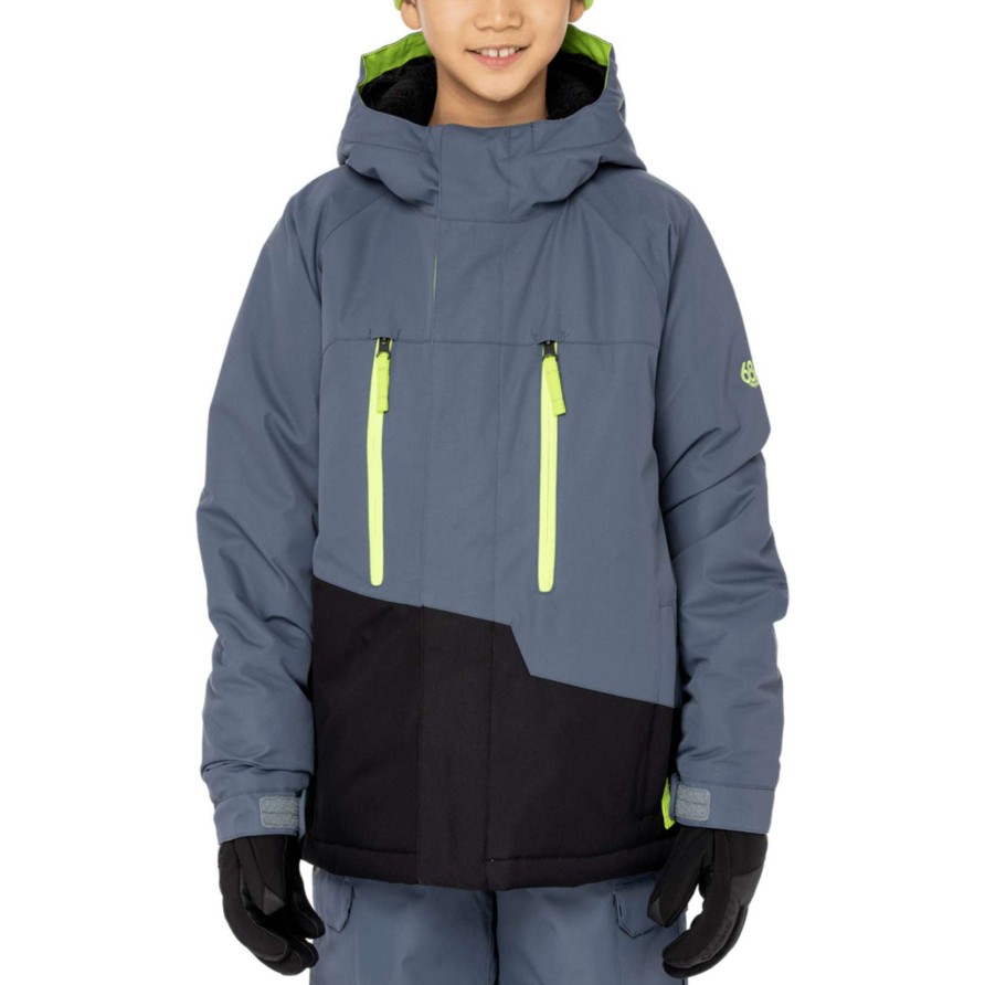 Kids * | 686 Boys Geo Insulated Jacket Cut Price Orion Blue Colorblock