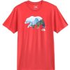 Men * | The North Face Men'S Short Sleeve Tnf Bear Tee Best Sellers Horizon Red