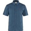 Men * | Fjallraven Men'S Ovik Lite Short Sleeved Shirt Online Store Uncle Blue