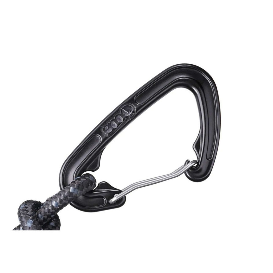 Camp & Hike * | Eno Aluminum Wiregate Carabiners Classical Black