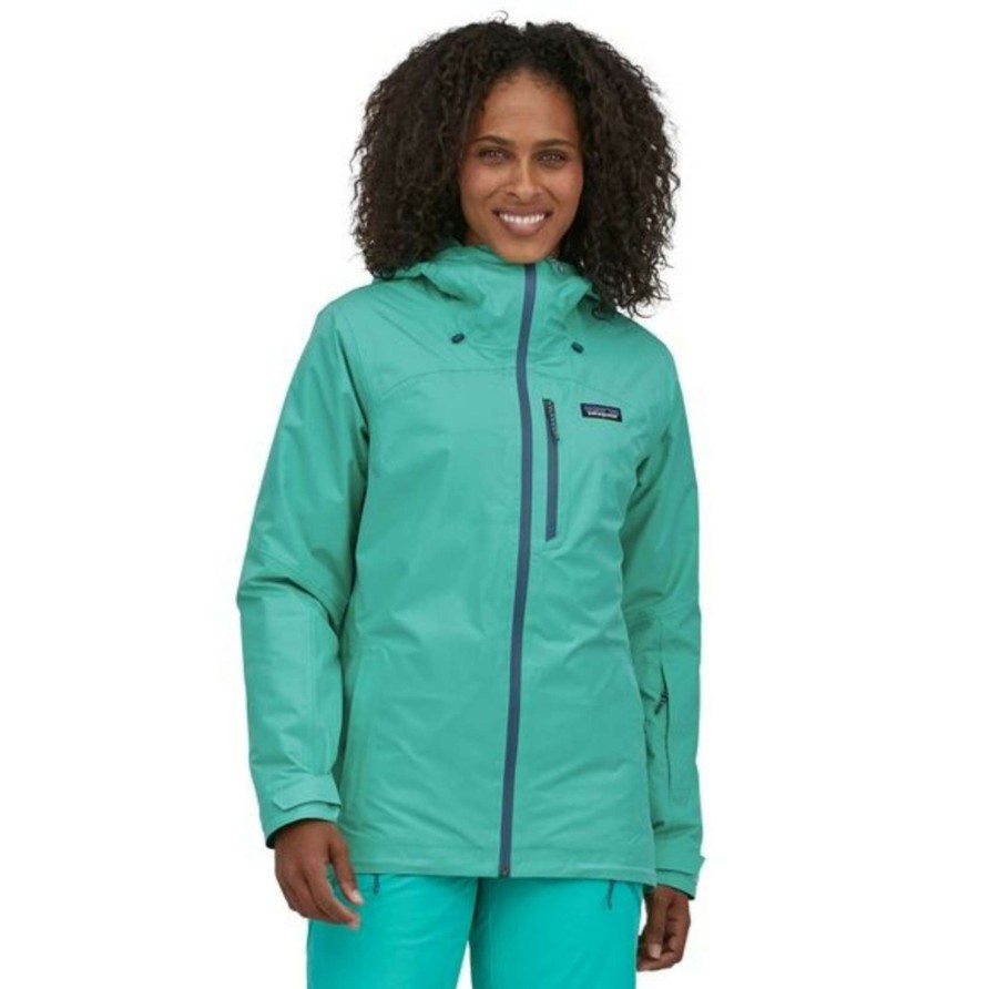 Women * | Patagonia Women'S Insulated Powder Town Jacket Cut Price Fresh Teal