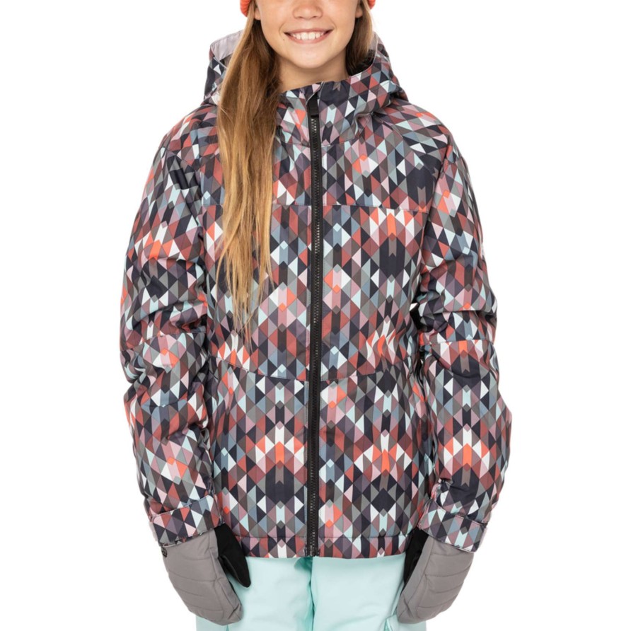 Kids * | 686 Girls Athena Insulated Jacket Online Store Blue Kaleidoscope