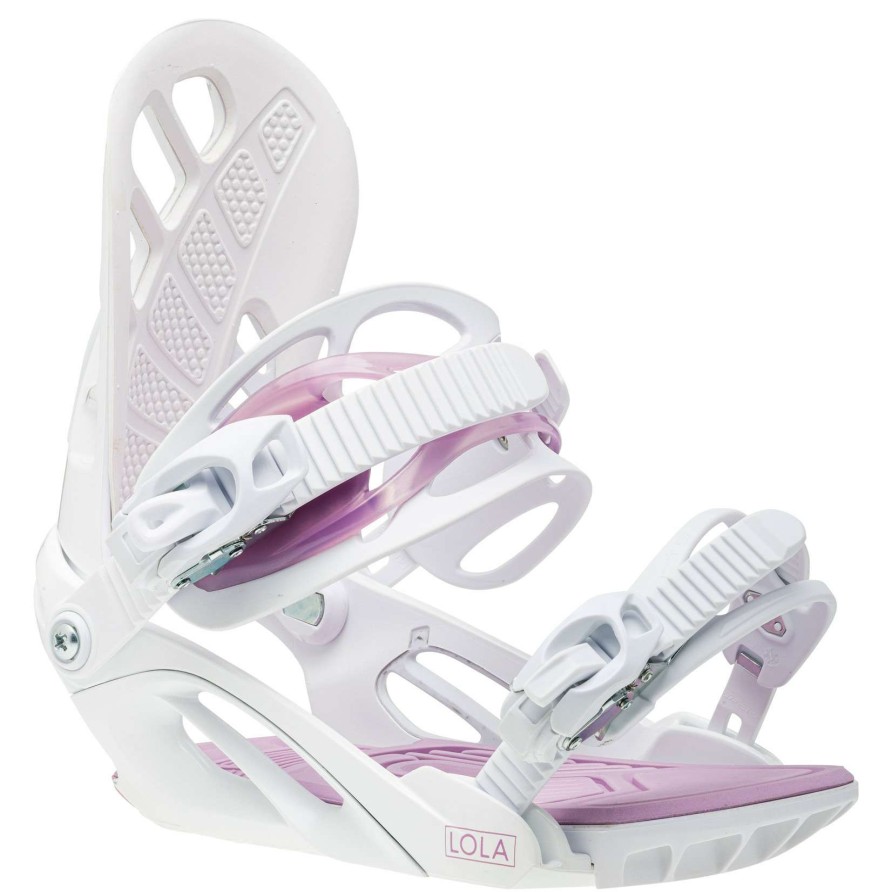 Snow * | Roxy Lola Women'S Snowboard Bindings Discount White