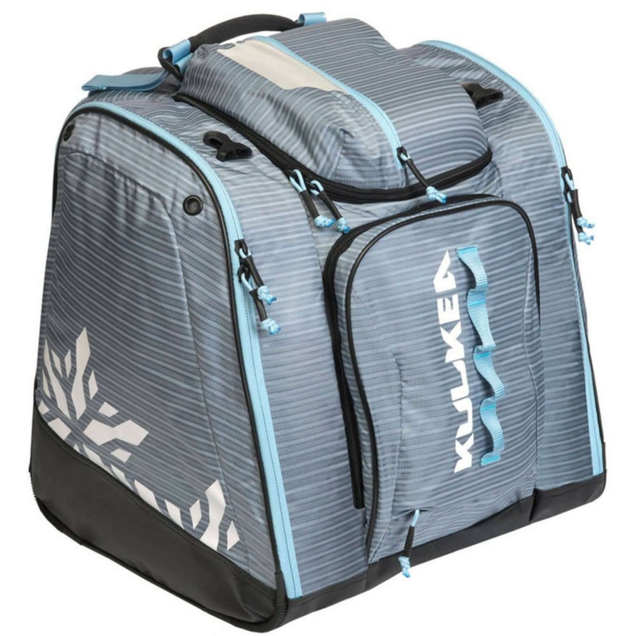 Accessories * | Kulkea Powder Trekker Boot Bag Discount Lilac Stripes/White/Light Blue