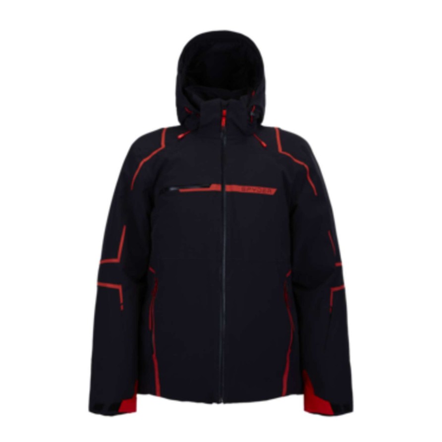 Men * | Spyder Men'S Titan Insulated Jacket Online Store Black