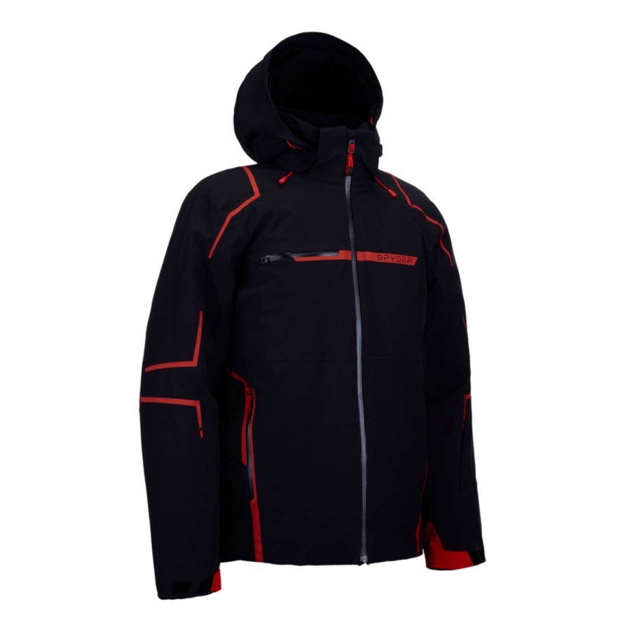 Men * | Spyder Men'S Titan Insulated Jacket Online Store Black