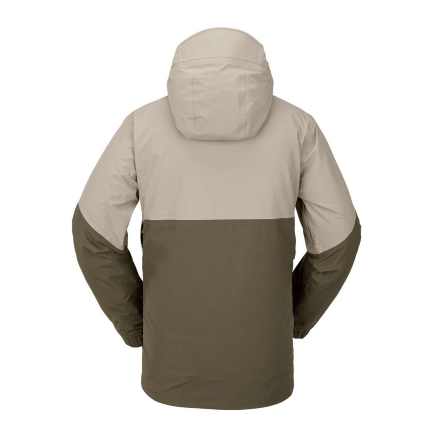 Men * | Volcom L Gore-Tex Men'S Insulated Jacket Top Selling Dark Khaki