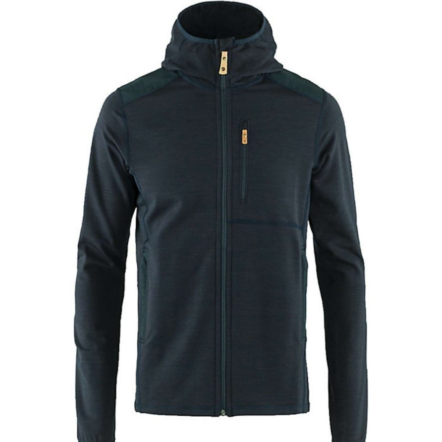 Men * | Fjallraven Men'S Keb Fleece Hoodie Special Offers Dark Navy