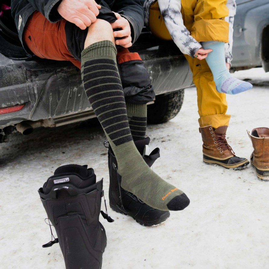 Accessories * | Men'S Edge Over-The-Calf Midweight Ski & Snowboard Sock Online Sales Cedar