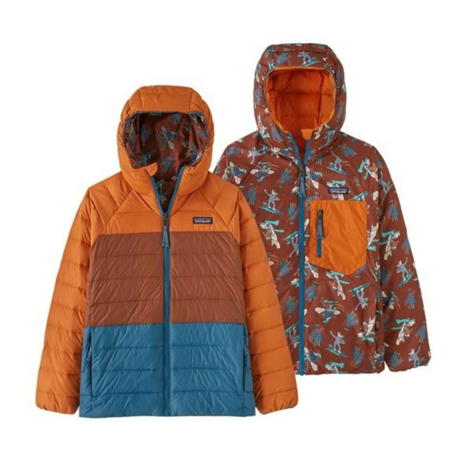 Kids * | Patagonia Kids Reversible Down Sweater Hoody Exclusive Design