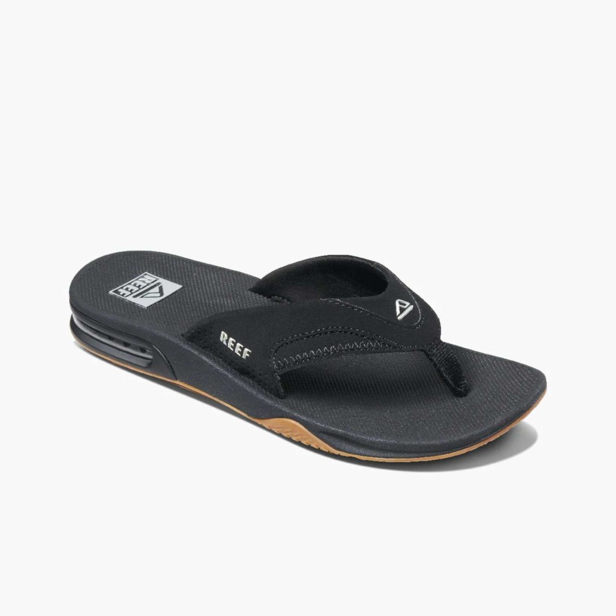 Men * | Reef Men'S Fanning Sandal Exclusive Black/Silver