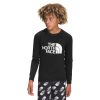 Kids * | The North Face Boys Amphibious Long Sleeve Sun Tee Exclusive Tnf Black