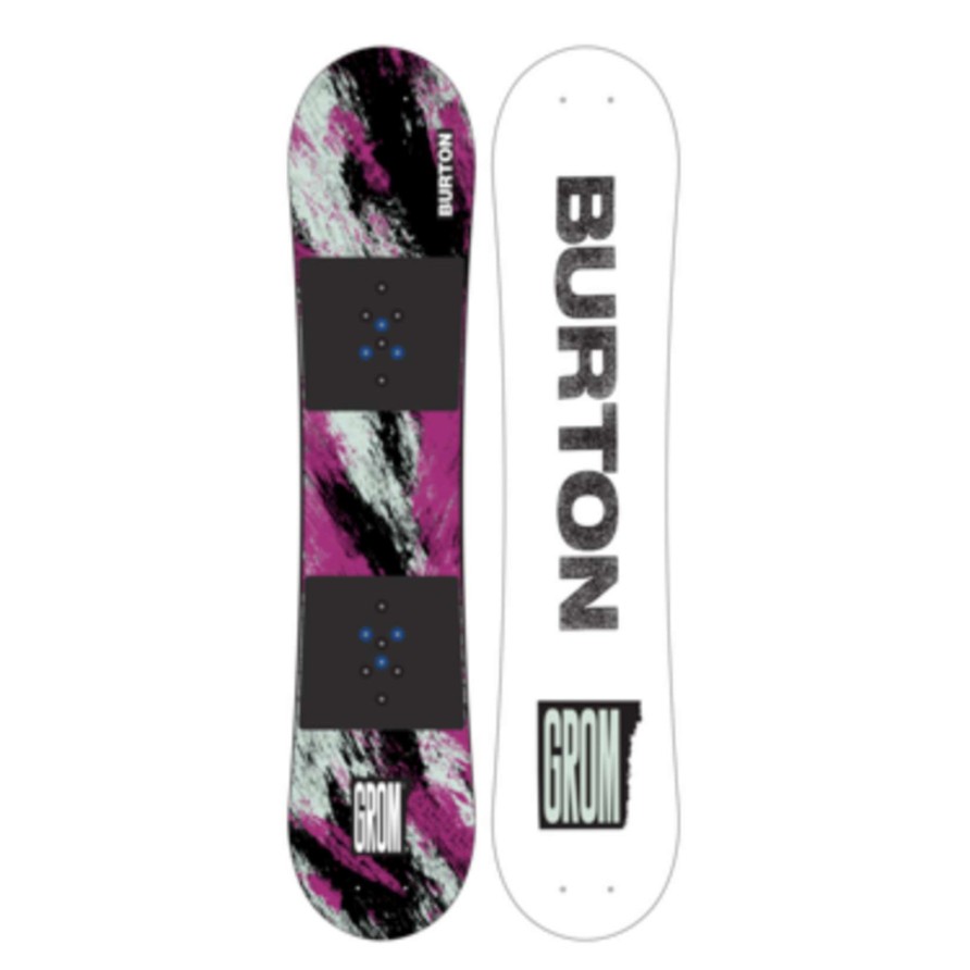 Snow * | Burton Grom Junior Snowboard Purple/Teal 2023 Classical