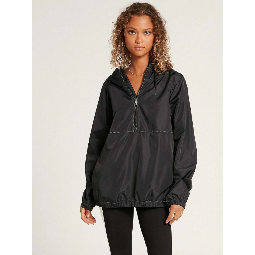 Women * | Volcom Women'S Wind It Up Jacket Exclusive Black