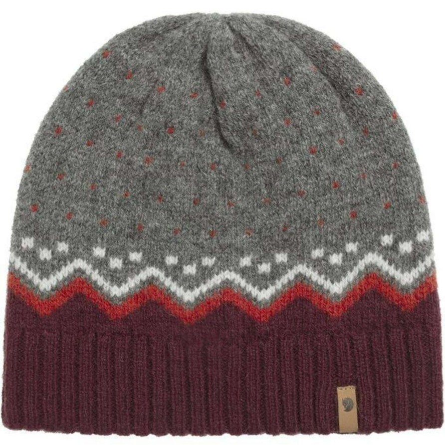 Accessories * | Fjallraven Ovik Knit Hat High Quality Dark Garnet