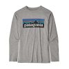 Kids * | Patagonia Boys' Long-Sleeved Capilene Cool Daily T-Shirt Exquisite Gifts P-6 Logo