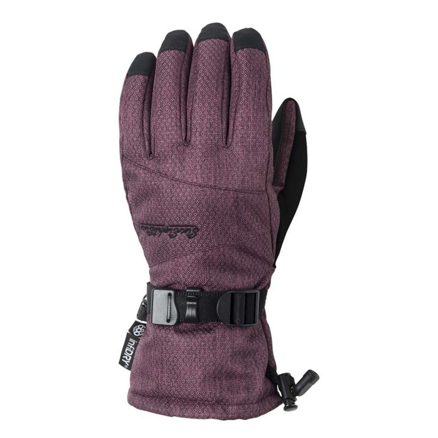 Accessories * | 686 Women'S Paige Glove Top Sell Plum Diamond Texture